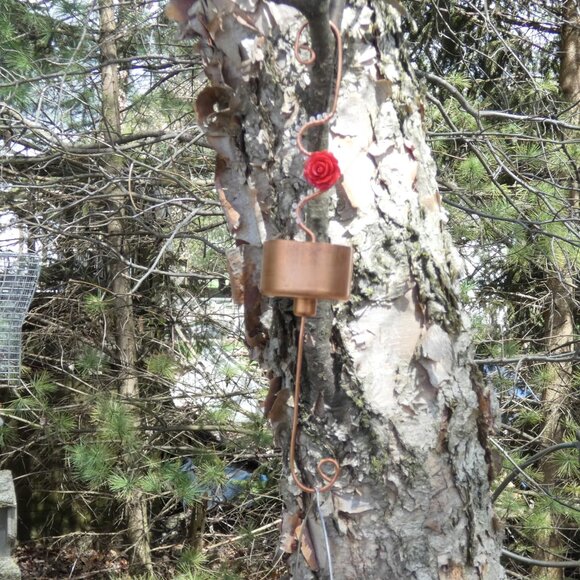 Copper Ant Moat for Oriole Feeder Hummingbird Feeder Yard Art Garden Decoration - Picture 5 of 8